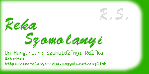 reka szomolanyi business card